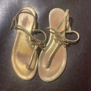 Kate spade gold thong sandals